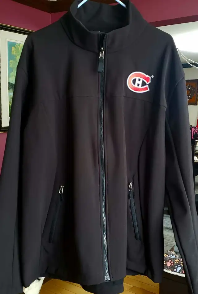 MANTEAU Noir imperméable pour Homme avec LOGO des Canadiens628647447406101226