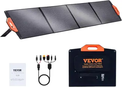 200W Portable Monocrystalline Solar Panel (VEVOR), View more