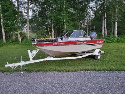 17ft Mirrocraft with 100hp 4stroke Yamaha Motor starts and runs fantastic very solid power 24v digit...