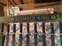  Slumber, king, antique steel boxspring