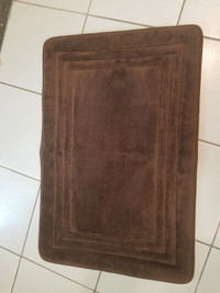 ** Two Chocolate Colored Bathroom Mats**