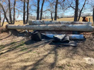 Used 24 inch culvert 60 feet at least couplers and a gate $500 for all