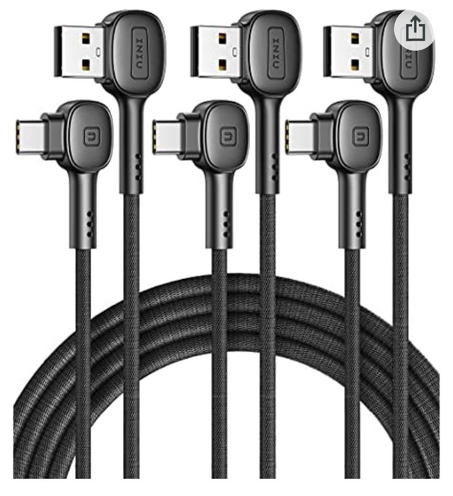 USB C Cable, INIU [3 Pack 1.6ft+6.6ft+6.6ft] 3.1A QC 3.0 Fast Ch in Cell Phone Accessories in Winnipeg