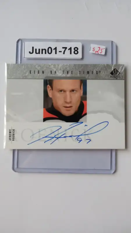 JEREMY ROENICK 2003-04 SP SIGN OF THE TIMES AUTOGRAPH auto633844616609291223