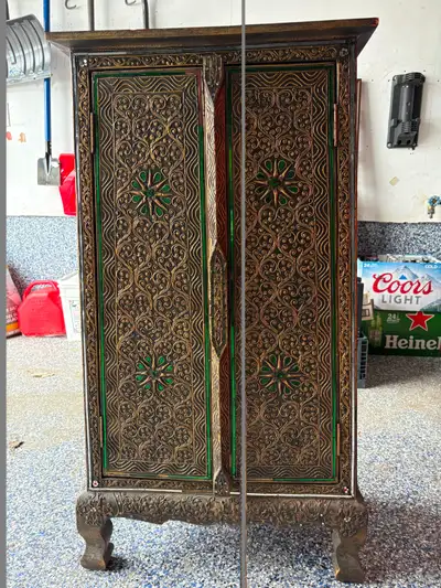 Stunning Handcrafted Wooden Cabinet, View more