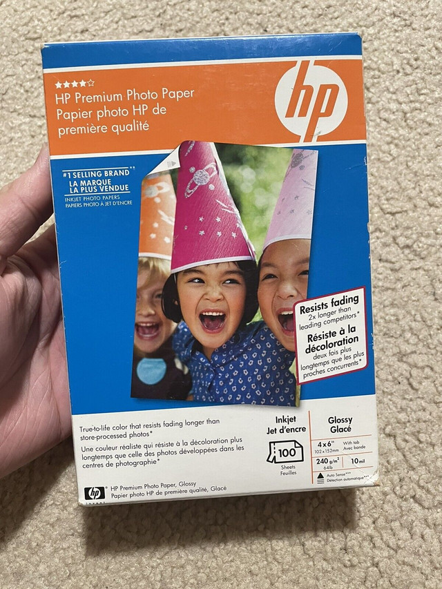 HP Premium Photo Paper - 4 x 6"- 100 sheets -[BRAND NEW PACKAGE] in Printers, Scanners & Fax in Winnipeg - Image 2