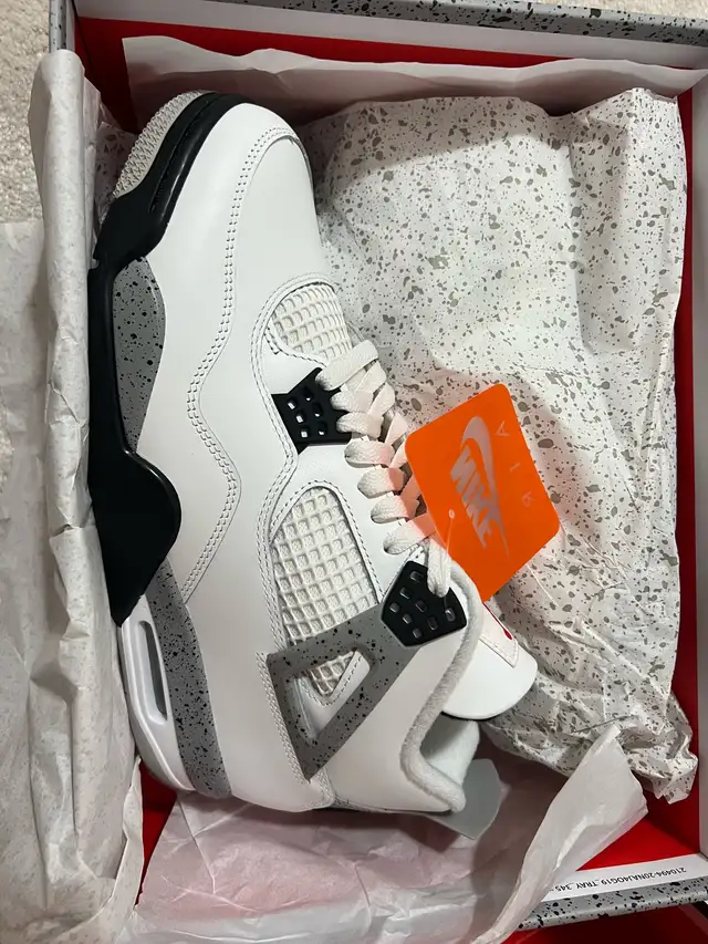 Brand New 2025 Jordan Retro 4 White Cement in Men's Shoes in Markham / York Region - Image 5