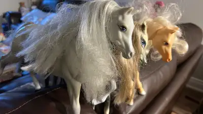 Open to offers These 5 vintage collectable toy horses are ready for a new home. They've been well-lo...