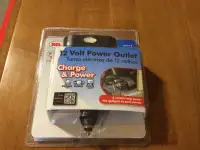 Brand new Black 12 Volt Power Outlet 