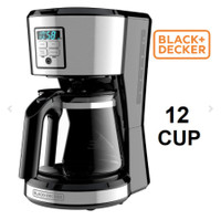 BLACK + DECKER 12 Cup Programmable Coffee Maker- Like New!