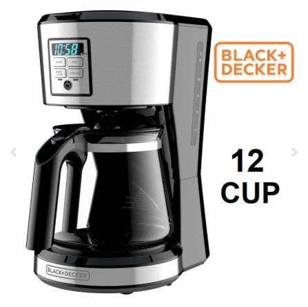 BLACK + DECKER 12 Cup Programmable Coffee Maker- Like New! in Coffee Makers in Markham / York Region