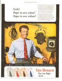 1953 full-page ad for Van Heusen Shirts, with actor Dan Dailey