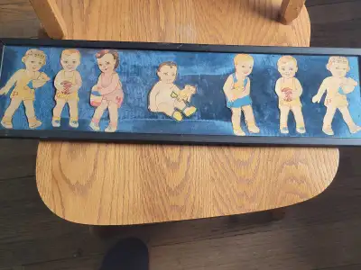 Vintage/antique paper dolls framed , View more