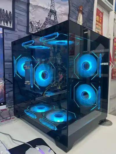 Sea view case New Build Gaming PC Ryzen 5500 with 4060, View more