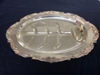 Old English Reproduction Silver Plate Meat Tray