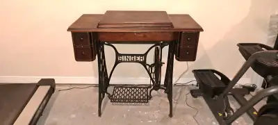 Singer Treadle Sewing Machine, View more