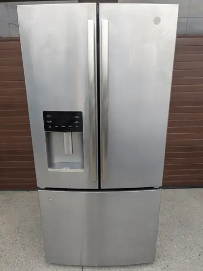 Fridge 33" wide GE Stainless 3-door - Works Great, View more