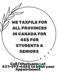 WE TAX FILE FOR ALL PROVINCES IN CANADA