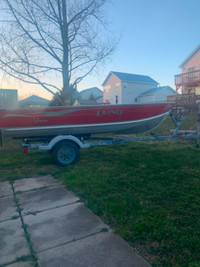 14 Lund boat and trailer