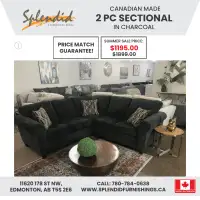 Spring Sale!! Custom Canadian Made Sectional Starts at $1149
