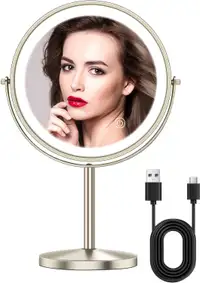 New Rechargeable double sided 360° LED mirror