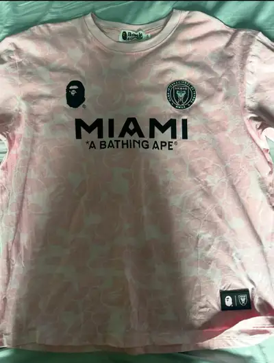 BAPE x Inter Miami Pink Jersey – Size  XXL  – Worn Once, View more