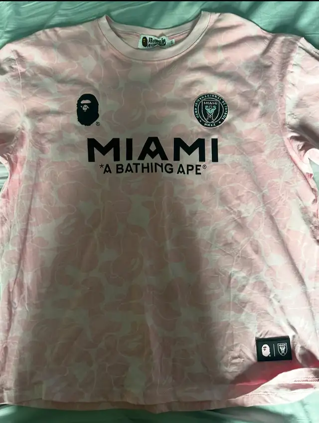 BAPE x Inter Miami Pink Jersey – Size  XXL  – Worn Once628632676864011226