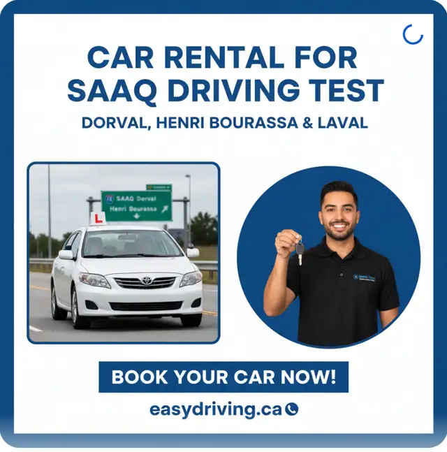 SAAQ ROAD TEST CAR RENTAL | DRIVING PRACTICE 63804703691009120