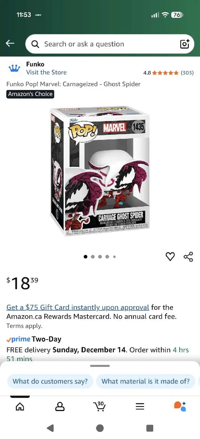 funko pop carnage ghost spider64711645154434124