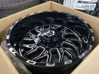 TIS 544 Gloss Black Machined 20x10. 5x114.3/127. -25 offset 4 for $1400 plus tax Call Joe 705-426-54...