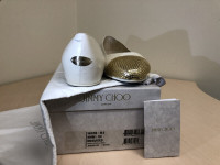 JIMMY CHOO LEATHER FLATS BRAND NEW! ORIGINAL BOX - MADE IN ITALY