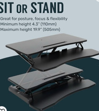 TechOrbits Sit-Stand Desktop Workstation. Brand new,