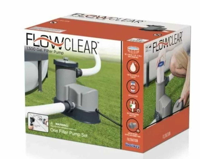 Bestway flowclear 1500 Gallon swimming pool pump with filter   in Hot Tubs & Pools in St. Catharines