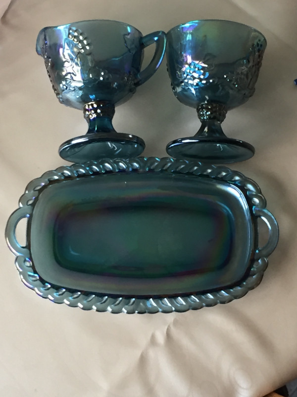 PRICE DROP....BLUE CARNIVAL GLASS in Arts & Collectibles in Yarmouth