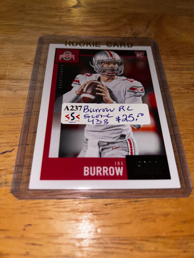 Joe Burrow RC Score #438 LSU Bengals NFL 2020  Showcase 304 in Arts & Collectibles in Edmonton