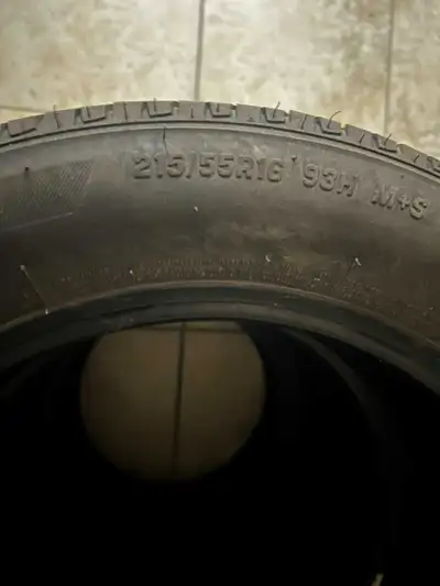 I'm selling a set of four tires, size 215/55R16 93H M+S, perfect for your Honda Civic. These tires h...