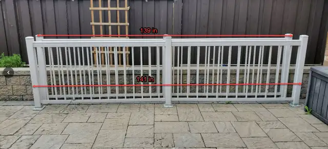 42 ln. ft of Aluminum Railing - Very good condition - Beige in Decks & Fences in Mississauga / Peel Region - Image 7