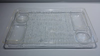 Acrylic Party Platters Rectangle 22" x 14" and Round 14 inches