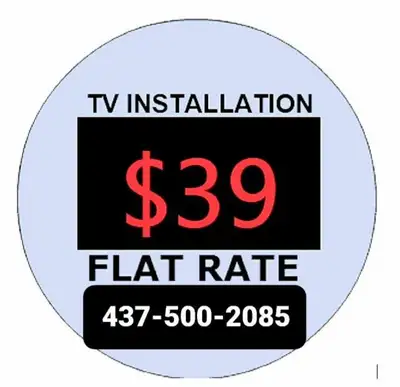$39 flatrate TV wall mount installation 4375002085 (lowest in , View more