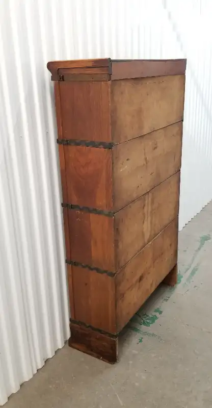 Macey barrister bookcase 4 tier 6 part glass door antique c1910 in Bookcases & Shelving Units in Ottawa - Image 5