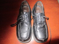 Black boy leather shoes