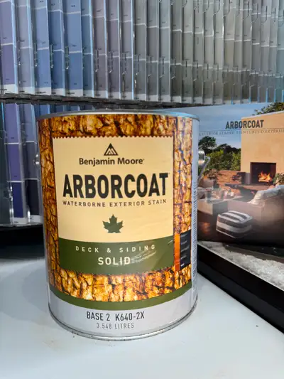BENJAMIN MOORE discontinued wood stain clearout, 20% OFF!! This solid stain can be tinted into your...