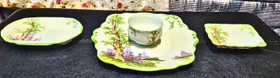 Vintage 1930s Royal Albert Crown England plate cup set, View more