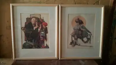 Five - 11x14 Norman Rockwell Framed Prints, View more