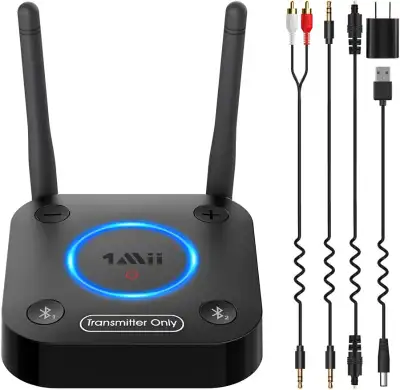 1Mii B06TX Bluetooth 5.2 Transmitter for TV to Wireless HPhones, View more