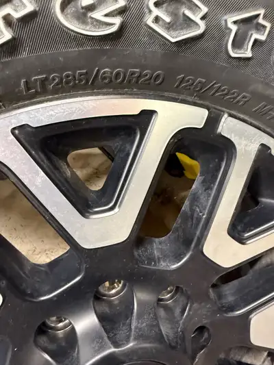 Up for sale is a set of Firestone Transforce AT2 LT285/60R20 tires mounted on factory rims.These whe...