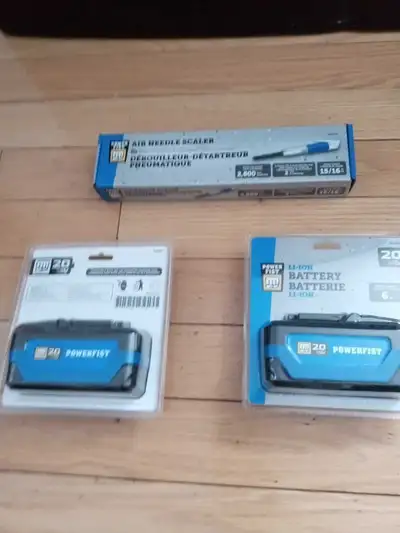 Air needle Scaler along with 2 Li Ion Batteries 20V, 6AH, View more