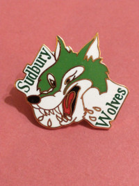 OHL Sudbury Wolves 1986 dated lapel pin