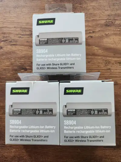 (3X) Shure Rechargeable Lithium-Ion Battery For GLXD1+/GLXD2+, View more