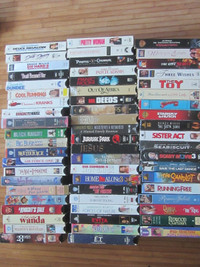 A Variety of Movies on VHS